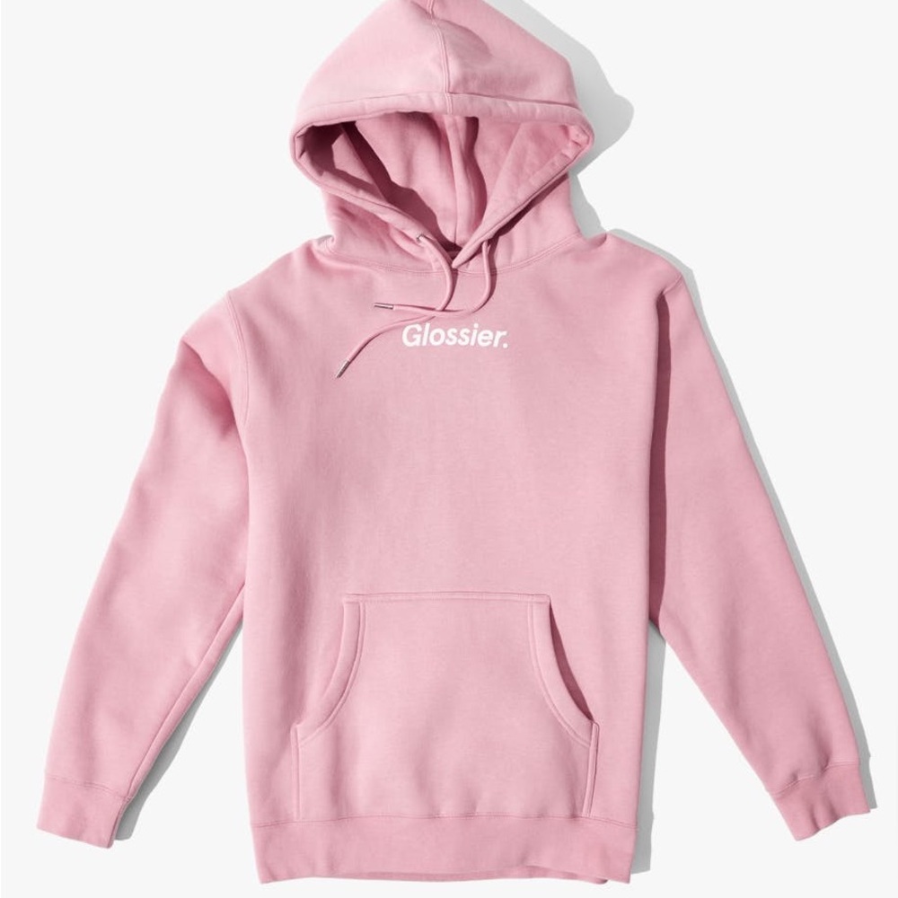 Glossier Blush Original Pink Hoodie Sz Small S
